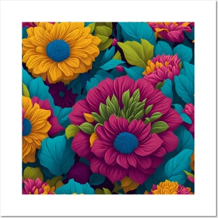 floral pattern design, flower art Posters and Art